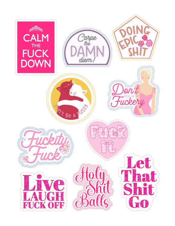 Adult 10pc Sticker Sheet