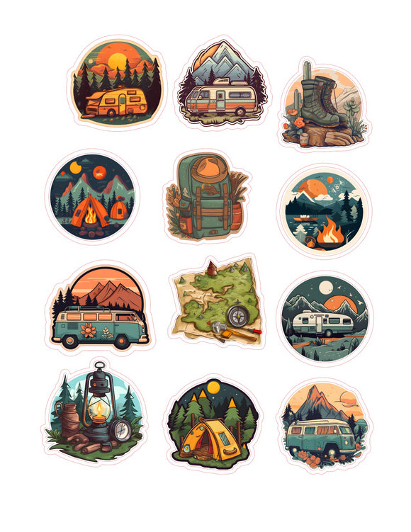 Outdoor 12pc Sticker Sheet