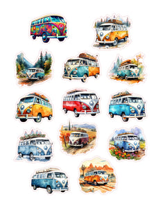 Colourful Vans 13pc Sticker Sheet