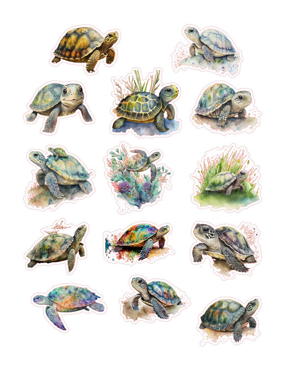 Turtles 14pc Sticker Sheet