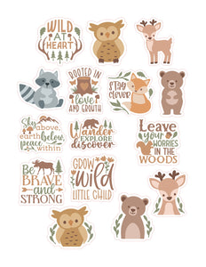 Woodland Animals 15pc Sticker Sheet