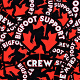 A pile of Bigfoot Support Crew magnets. 