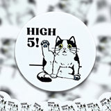 A pile of High 5! stickers. 