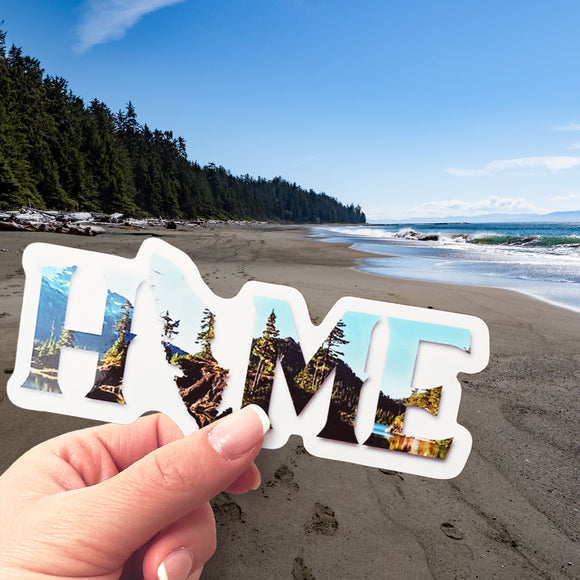 A Home sticker at a beautiful Vancouver Island beach!