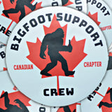 This is a pic of a pile of Bigfoot Support Crew Canadian Chapter stickers.